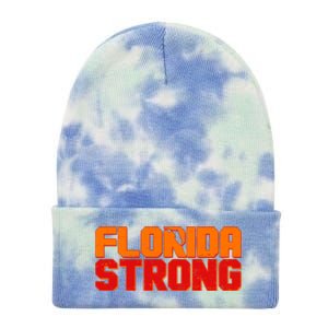 Distressed Florida Strong Tie Dye 12in Knit Beanie