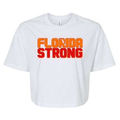 Distressed Florida Strong Bella+Canvas Jersey Crop Tee