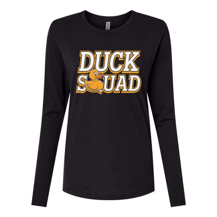 Ducky Family Squad Quacking Up Together Womens Cotton Relaxed Long Sleeve T-Shirt