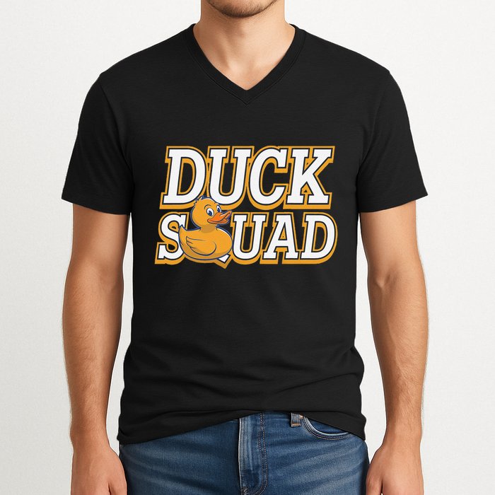 Ducky Family Squad Quacking Up Together V-Neck T-Shirt