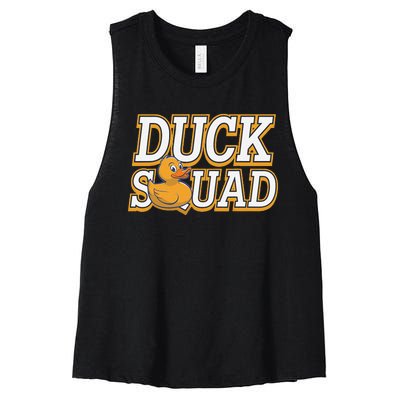 Ducky Family Squad Quacking Up Together Women's Racerback Cropped Tank