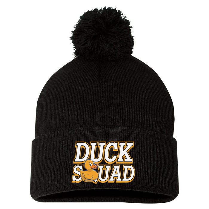 Ducky Family Squad Quacking Up Together Pom Pom 12in Knit Beanie