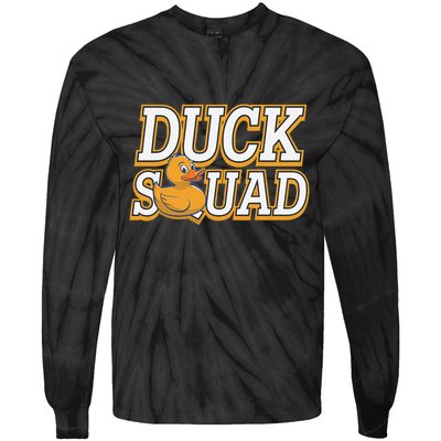 Ducky Family Squad Quacking Up Together Tie-Dye Long Sleeve Shirt