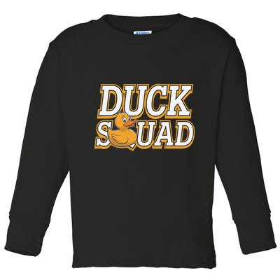 Ducky Family Squad Quacking Up Together Toddler Long Sleeve Shirt