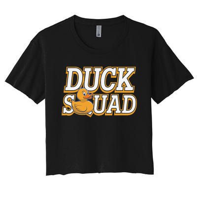 Ducky Family Squad Quacking Up Together Women's Crop Top Tee