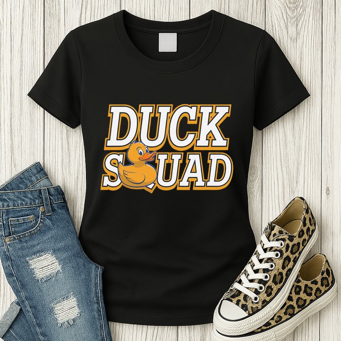 Ducky Family Squad Quacking Up Together Womens T-Shirt