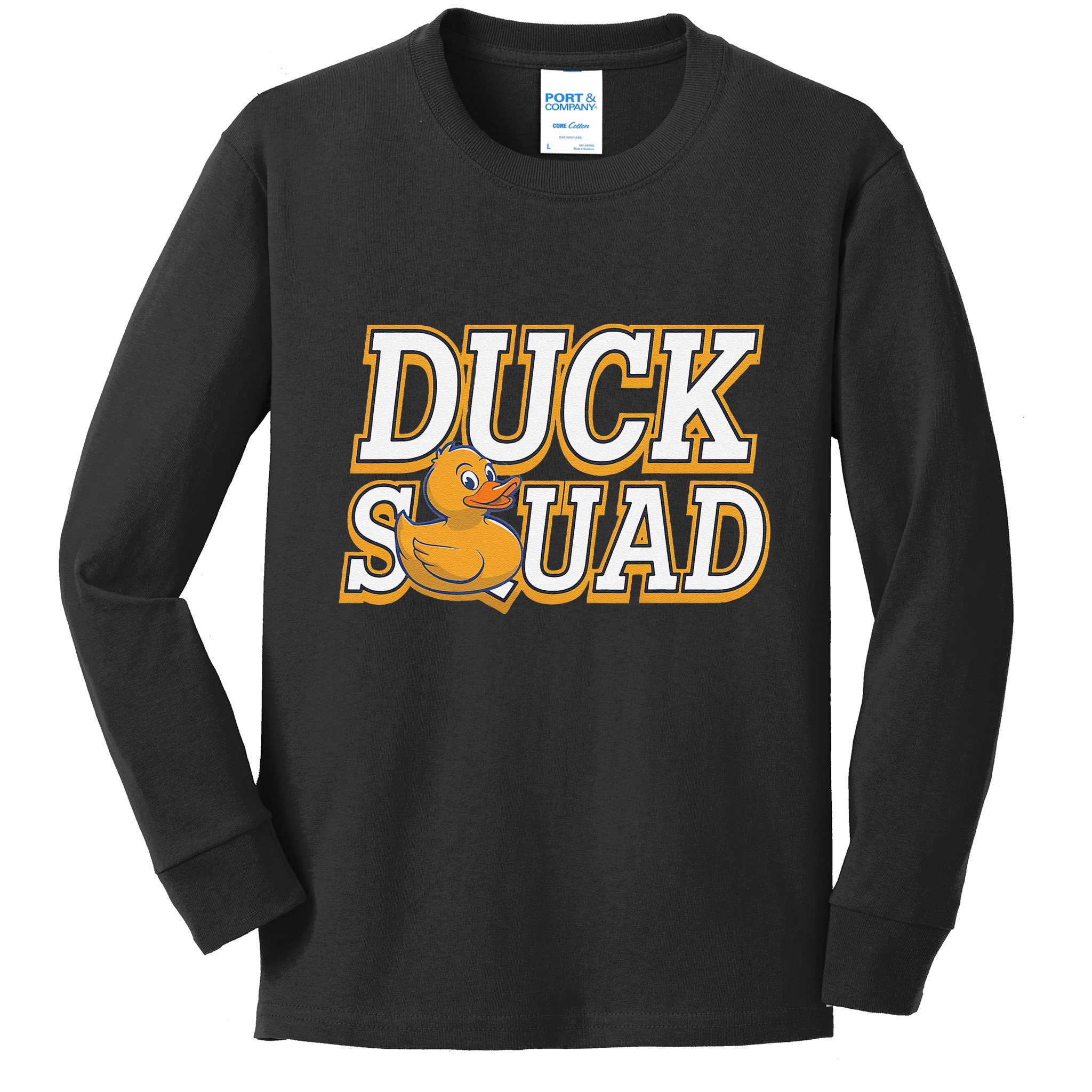 Ducky Family Squad Quacking Up Together Kids Long Sleeve Shirt