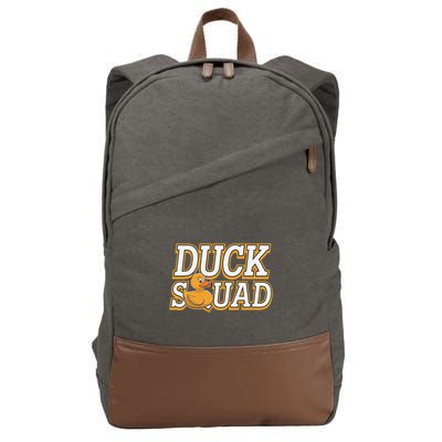 Ducky Family Squad Quacking Up Together Cotton Canvas Backpack