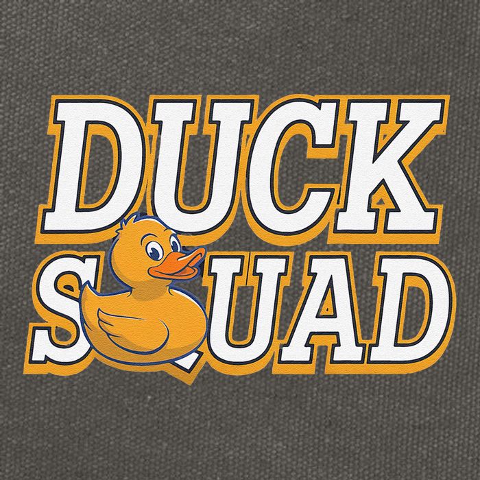 Ducky Family Squad Quacking Up Together Cotton Canvas Backpack