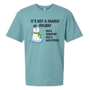 Dysfunctional Family Someone Has A Meltdown Holiday Sueded Cloud Jersey T-Shirt