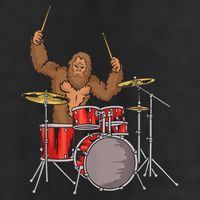 Drummer Funny Sasquatch Bigfoot Drumming Cool Comfort Performance Bucket Hat