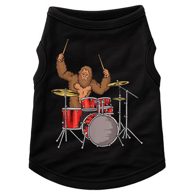 Drummer Funny Sasquatch Bigfoot Drumming Doggie Tank
