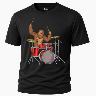 Drummer Funny Sasquatch Bigfoot Drumming Performance Shirt