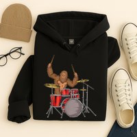 Drummer Funny Sasquatch Bigfoot Drumming Hoodie