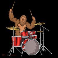 Drummer Funny Sasquatch Bigfoot Drumming Poster