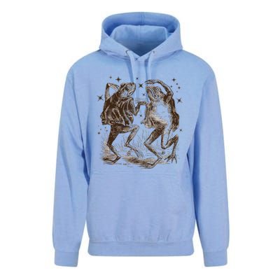 Dancing Frog Stars Vintage 90s Tattoo Style Unisex Surf Hoodie