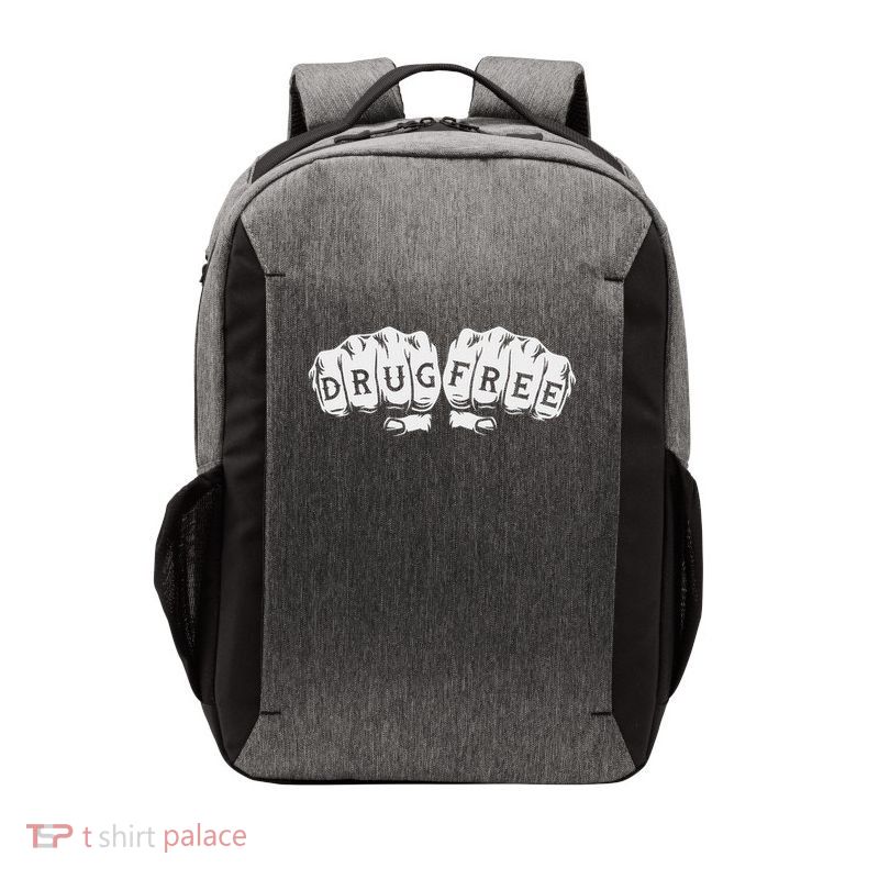 Drug Free Sober Sobriety Anniversary Aa Na Vector Backpack