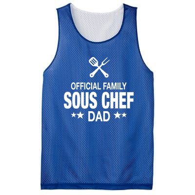 Dad Family Sous Chef Funny Cooking Dad Gift Mesh Reversible Basketball Jersey Tank