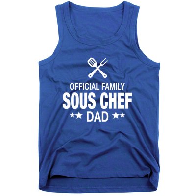 Dad Family Sous Chef Funny Cooking Dad Gift Tank Top