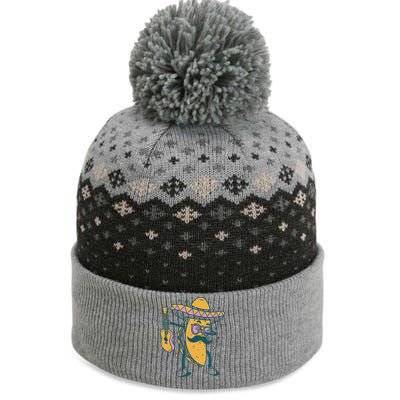 Dabbing Fiesta Taco The Baniff Cuffed Pom Beanie