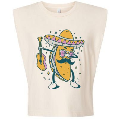 Dabbing Fiesta Taco Garment-Dyed Women's Muscle Tee