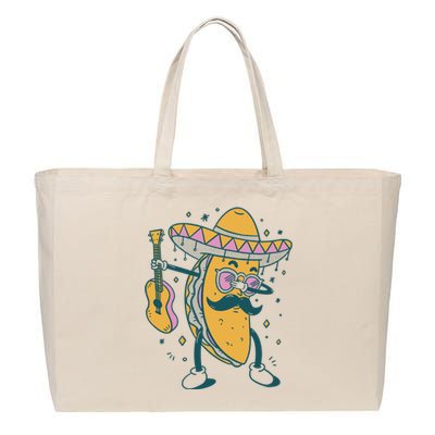 Dabbing Fiesta Taco Cotton Canvas Jumbo Tote