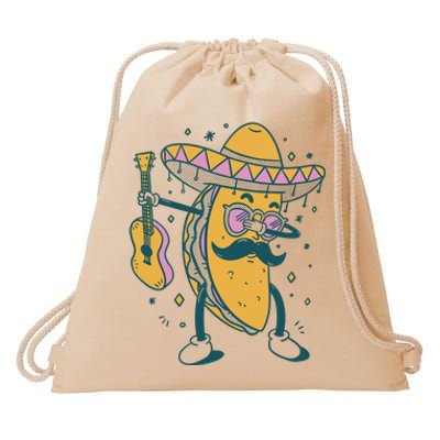 Dabbing Fiesta Taco Drawstring Bag