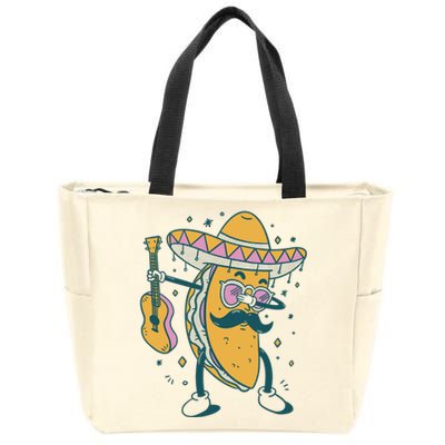 Dabbing Fiesta Taco Zip Tote Bag