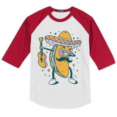 Dabbing Fiesta Taco Kids Colorblock Raglan Jersey