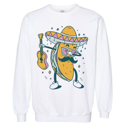 Dabbing Fiesta Taco Garment-Dyed Sweatshirt