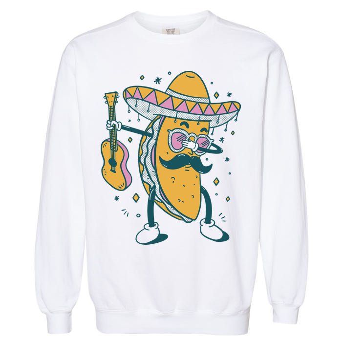 Dabbing Fiesta Taco Garment-Dyed Sweatshirt