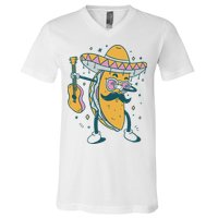 Dabbing Fiesta Taco V-Neck T-Shirt