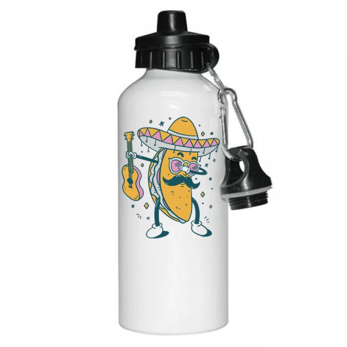 Dabbing Fiesta Taco Aluminum Water Bottle