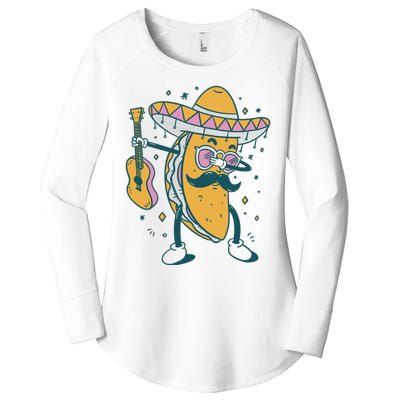 Dabbing Fiesta Taco Women's Perfect Tri Tunic Long Sleeve Shirt