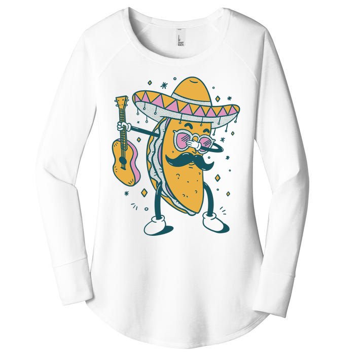 Dabbing Fiesta Taco Women's Perfect Tri Tunic Long Sleeve Shirt