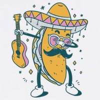Dabbing Fiesta Taco Flatbill Hat
