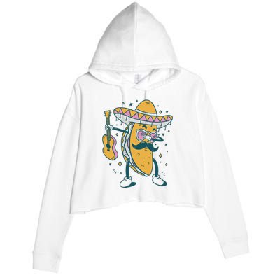 Dabbing Fiesta Taco Crop Fleece Hoodie