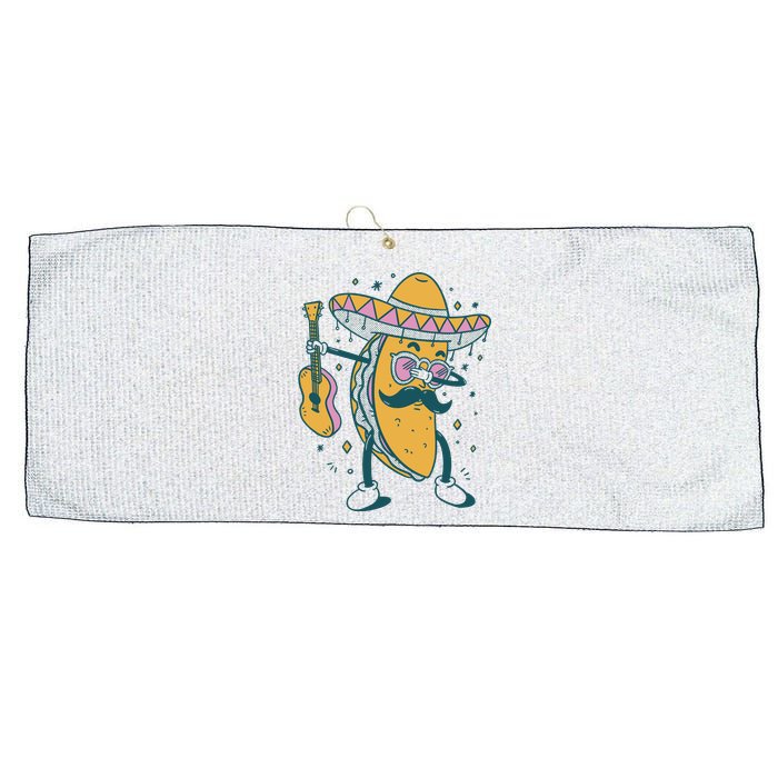 Dabbing Fiesta Taco Large Microfiber Waffle Golf Towel