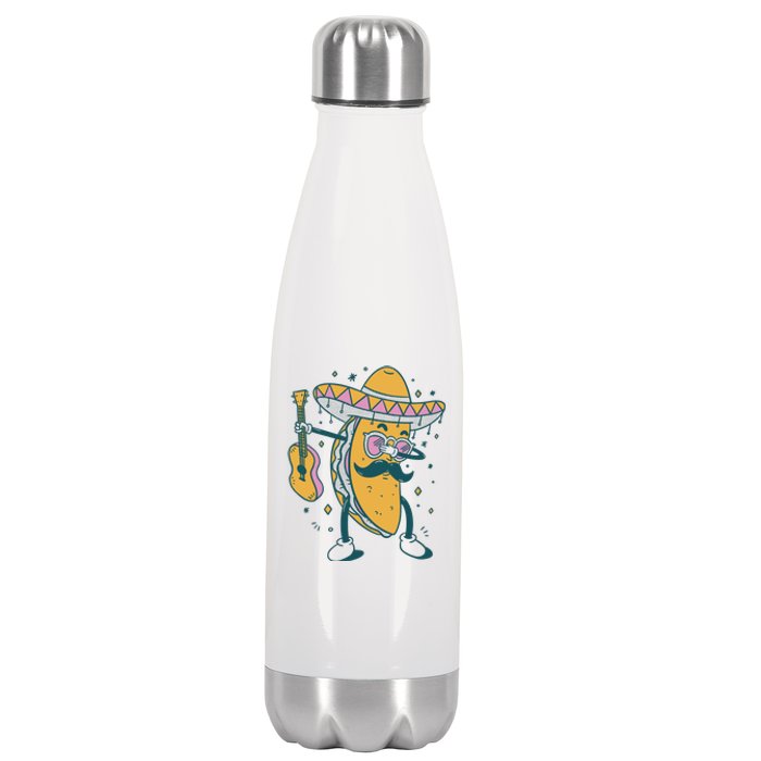 Dabbing Fiesta Taco Stainless Steel Insulated Water Bottle