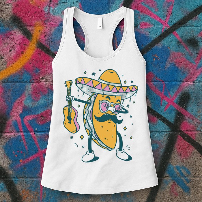 Dabbing Fiesta Taco Womens Tank Top
