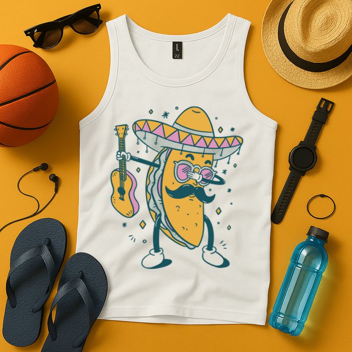 Dabbing Fiesta Taco Tank Top