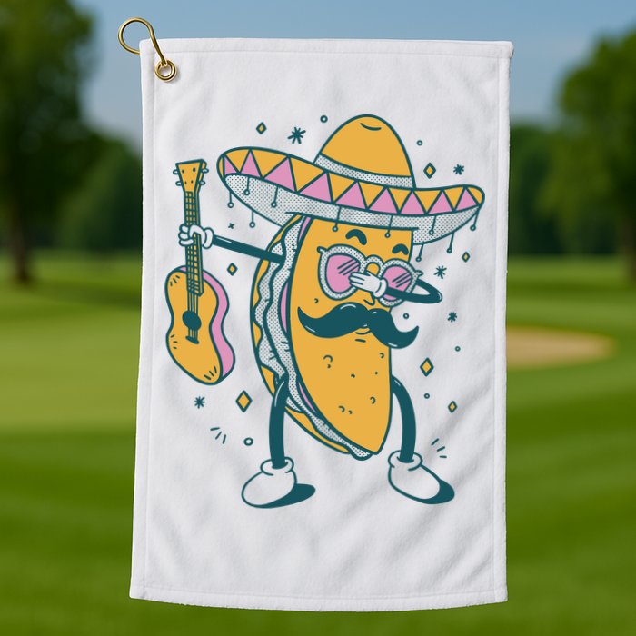 Dabbing Fiesta Taco Golf Towel