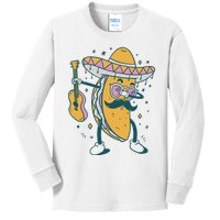 Dabbing Fiesta Taco Kids Long Sleeve Shirt