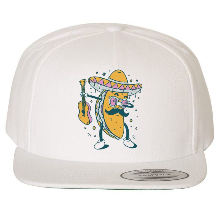 Dabbing Fiesta Taco Wool Snapback Cap