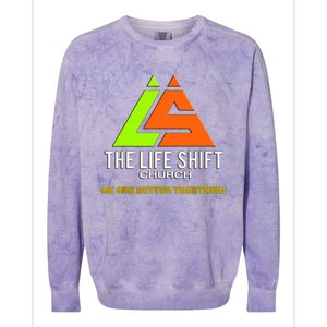 Design For The Life Shift Church Church Logo Design 2 Colorblast Crewneck Sweatshirt