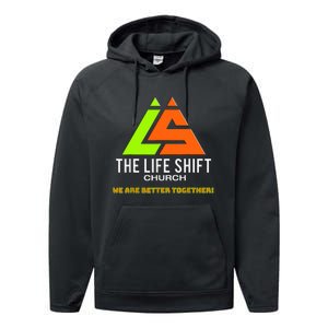 Design For The Life Shift Church Church Logo Design 2 Performance Fleece Hoodie