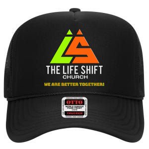 Design For The Life Shift Church Church Logo Design 2 High Crown Mesh Back Trucker Hat