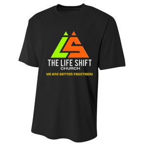 Design For The Life Shift Church Church Logo Design 2 Performance Sprint T-Shirt