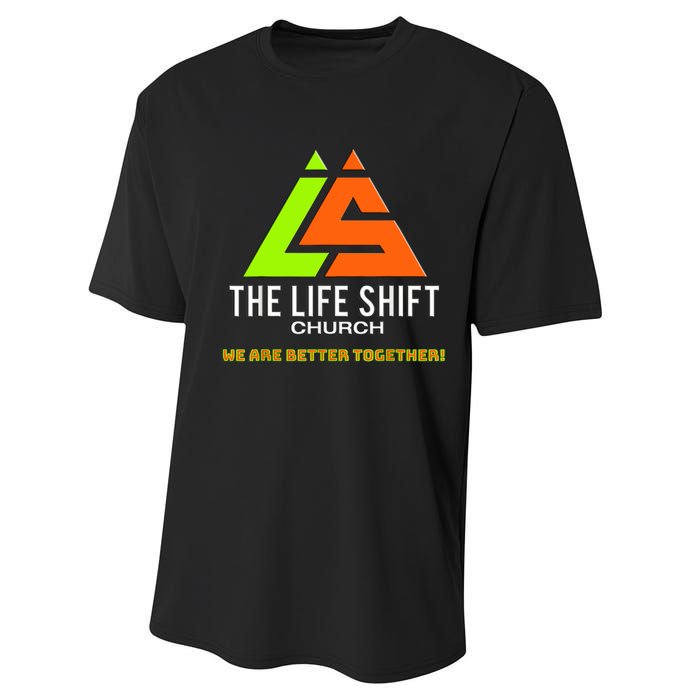 Design For The Life Shift Church Church Logo Design 2 Performance Sprint T-Shirt