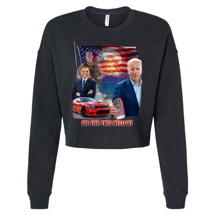 Die For This Hellcat Biden Cropped Pullover Crew